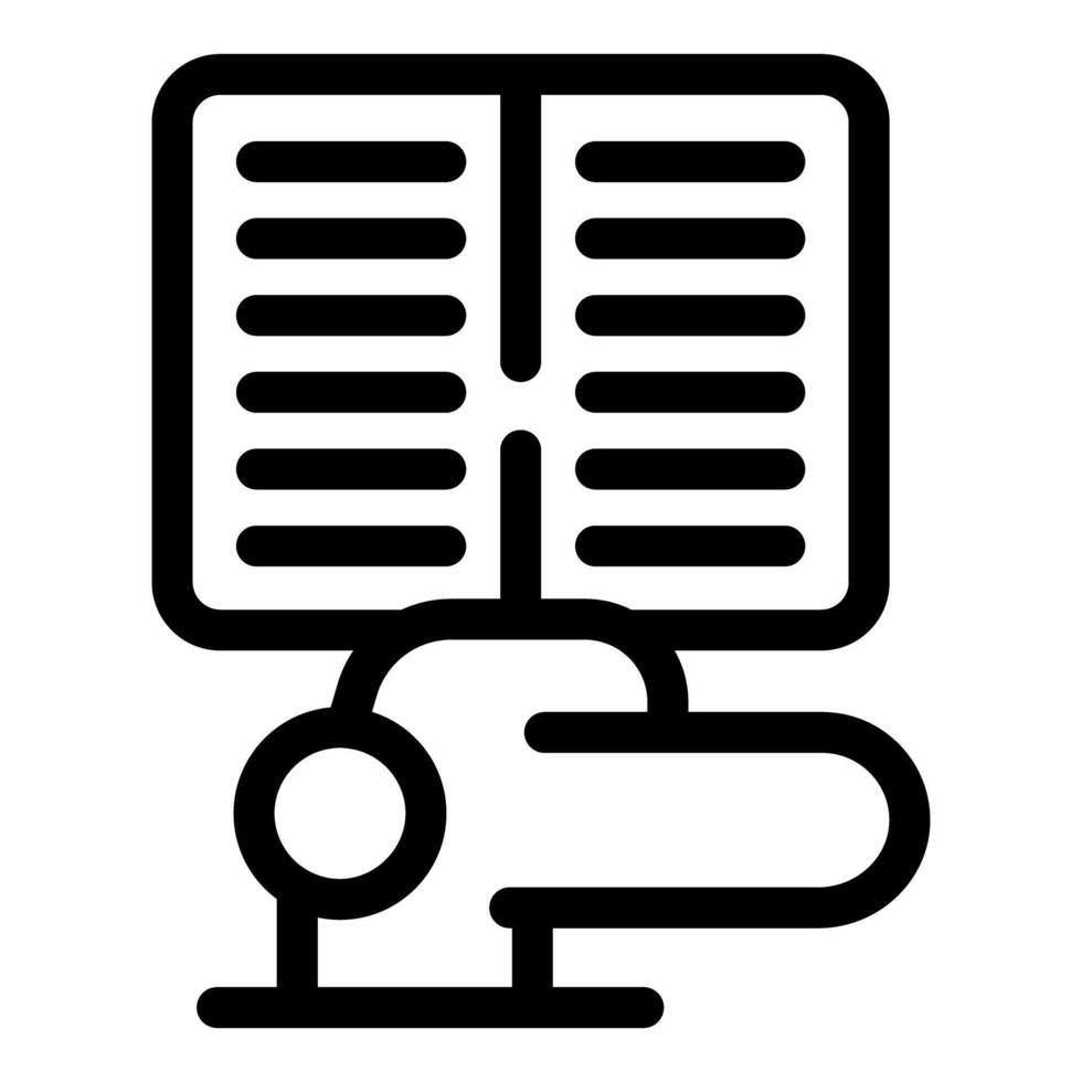 Solar panel standing on special support structure icon vector