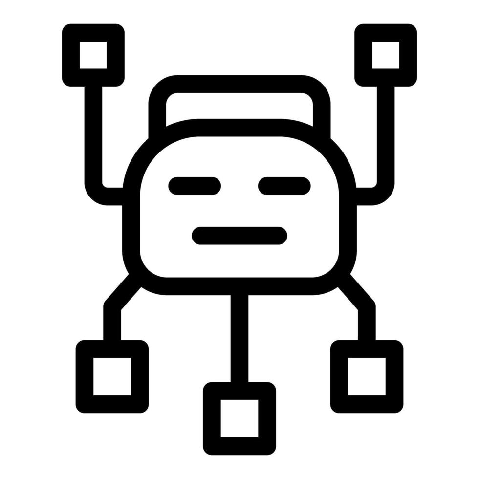 Robot network connecting system data transfer icon vector