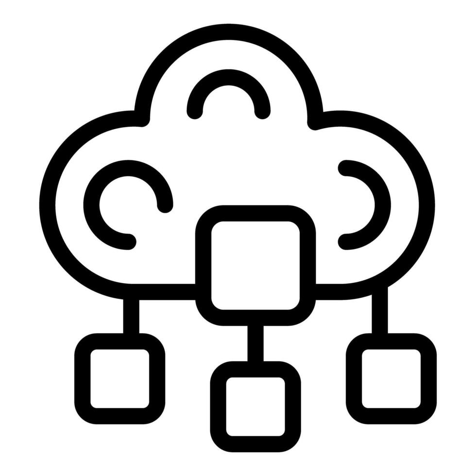 Cloud computing data storage network sharing icon vector