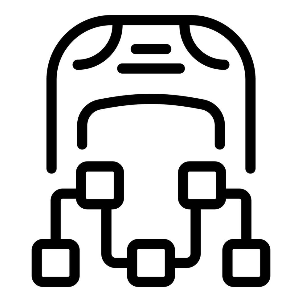 Algorithm structure showing machine learning process icon vector