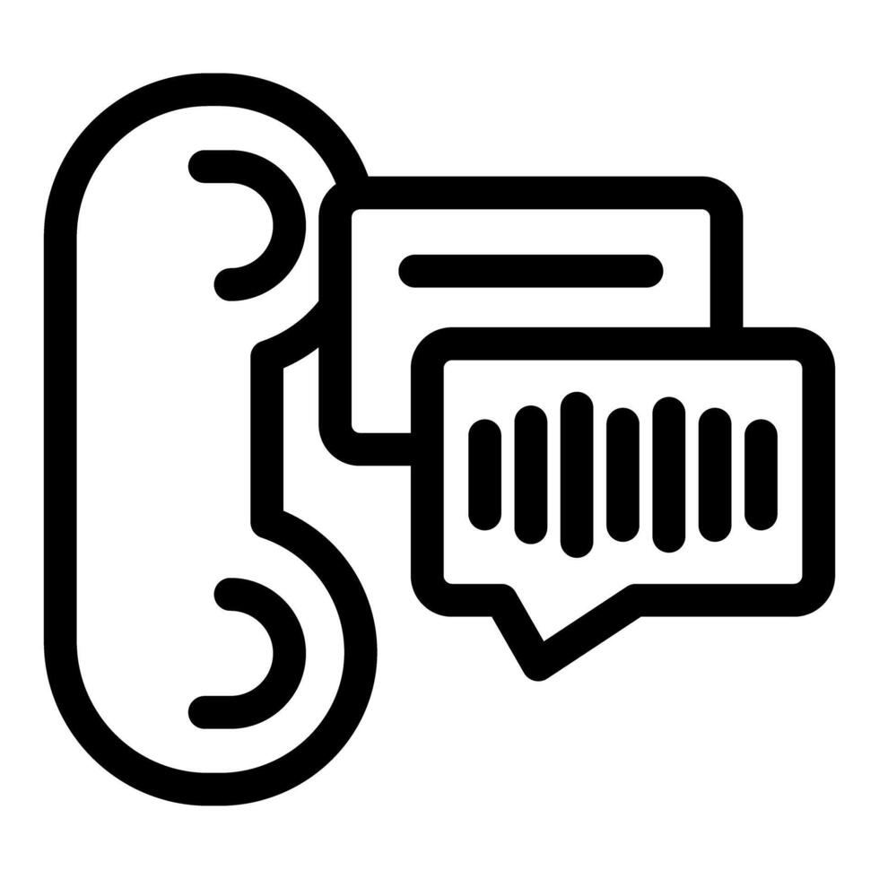 Phone icon sending voice message with soundwave symbol vector