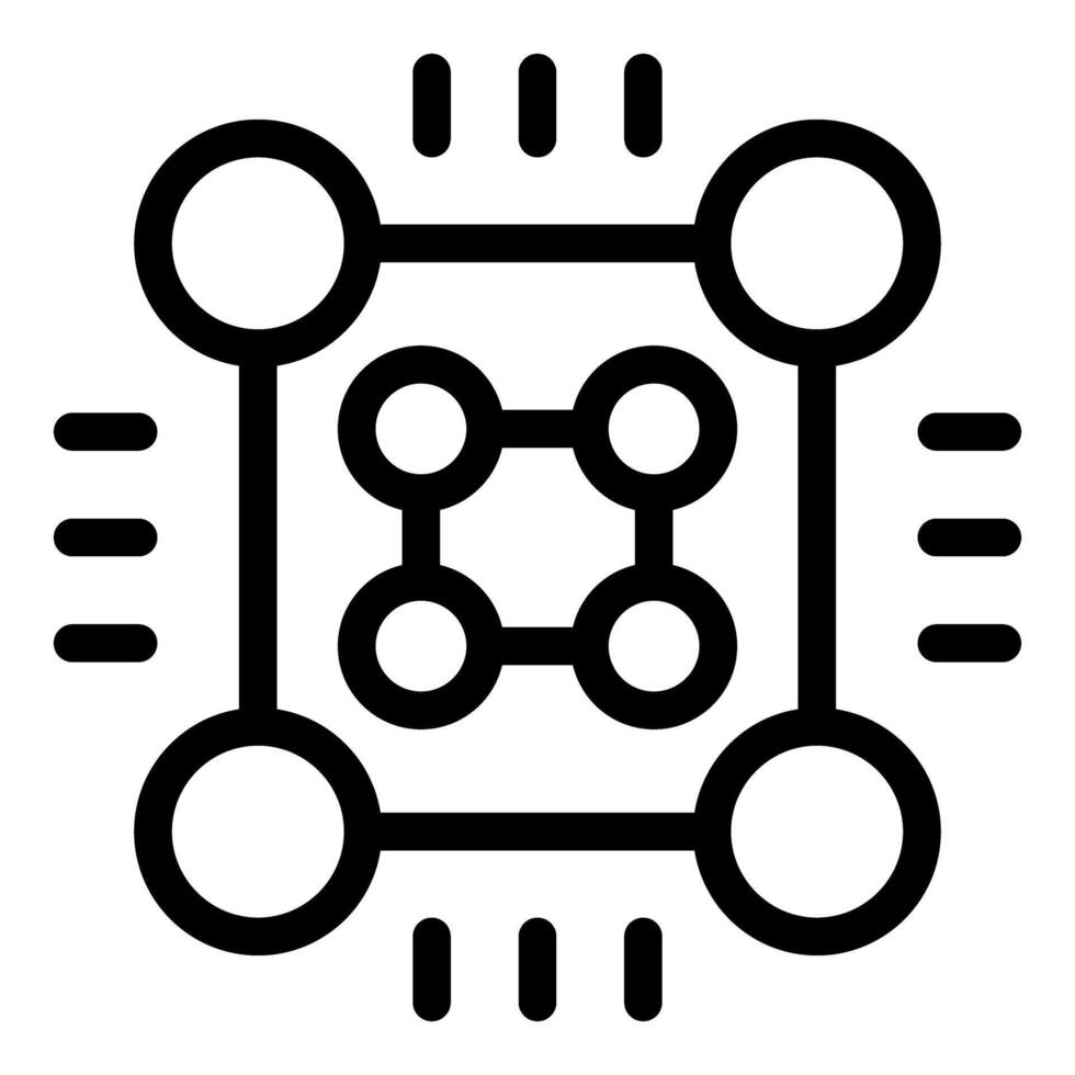 Blockchain network showing decentralized ledger technology vector