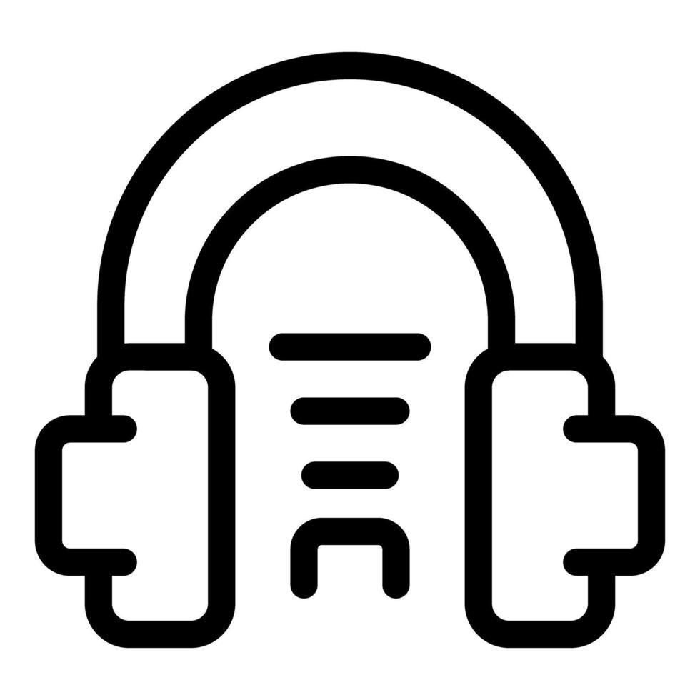 Headphones listening to music icon showing sound playing vector