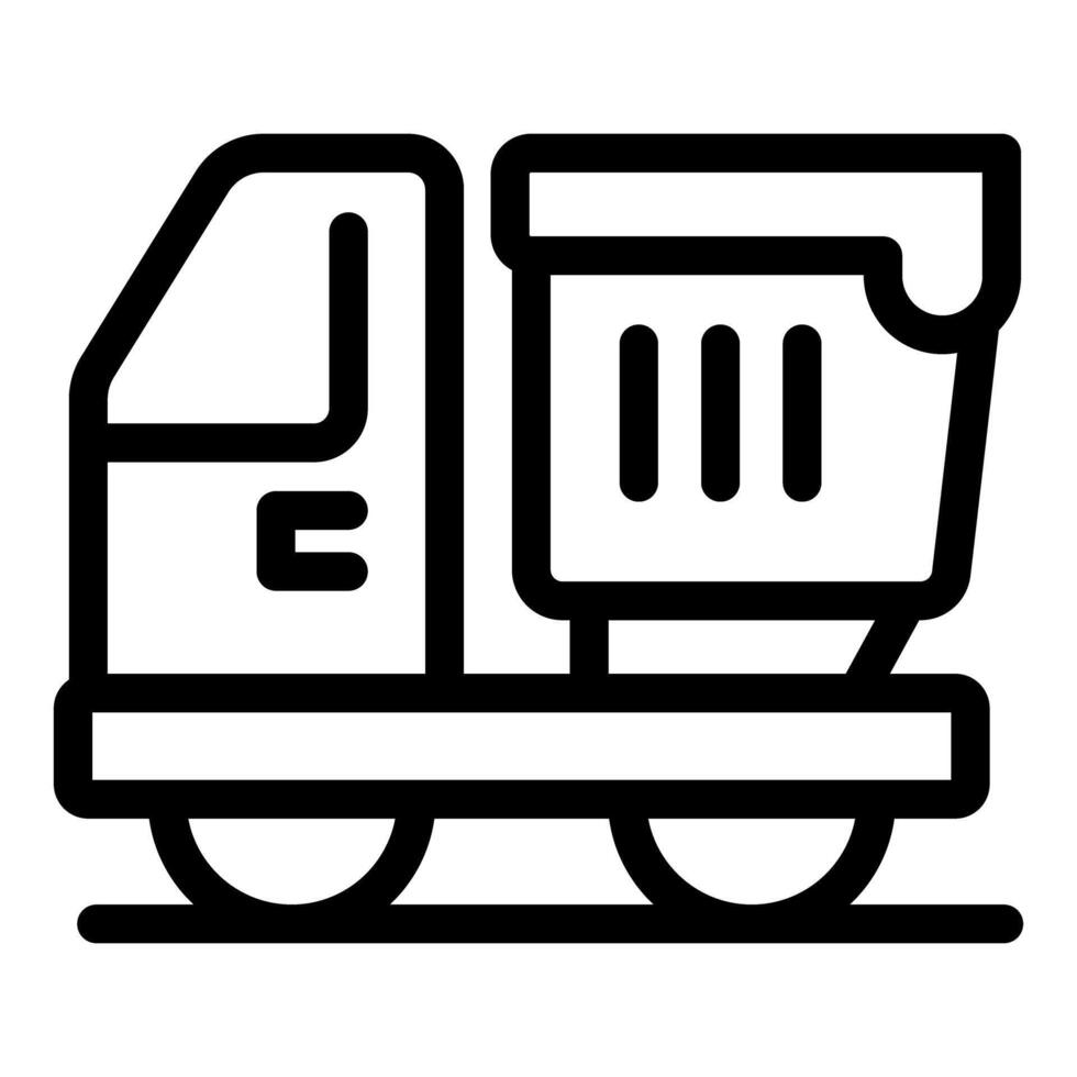Mining cart icon showing extracting minerals from ground vector