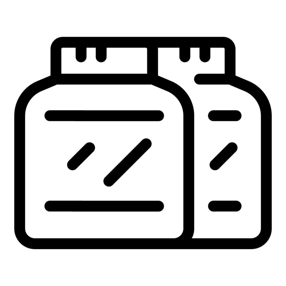 Two sport nutrition containers representing healthy lifestyle vector