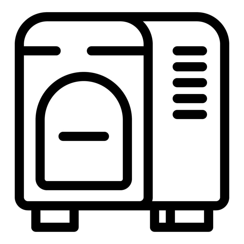 Modern electric oven with digital display for baking and cooking vector
