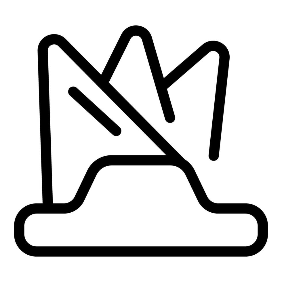 Sun shining on desert landscape with mountains minimalist line art icon vector