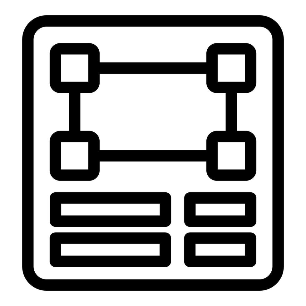 Algorithm showing data processing with flow chart icon vector