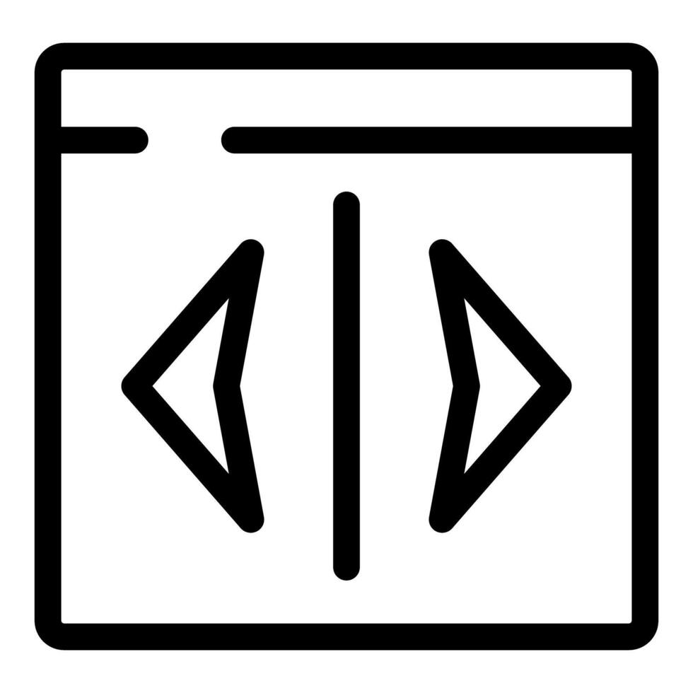 Web page with left and right arrows for easy navigation vector