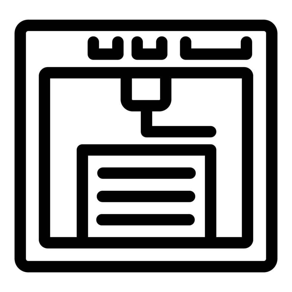 3d impresión software creando digital modelo en computadora pantalla vector