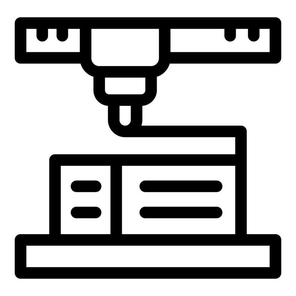 3d printer printing plastic model from computer software vector