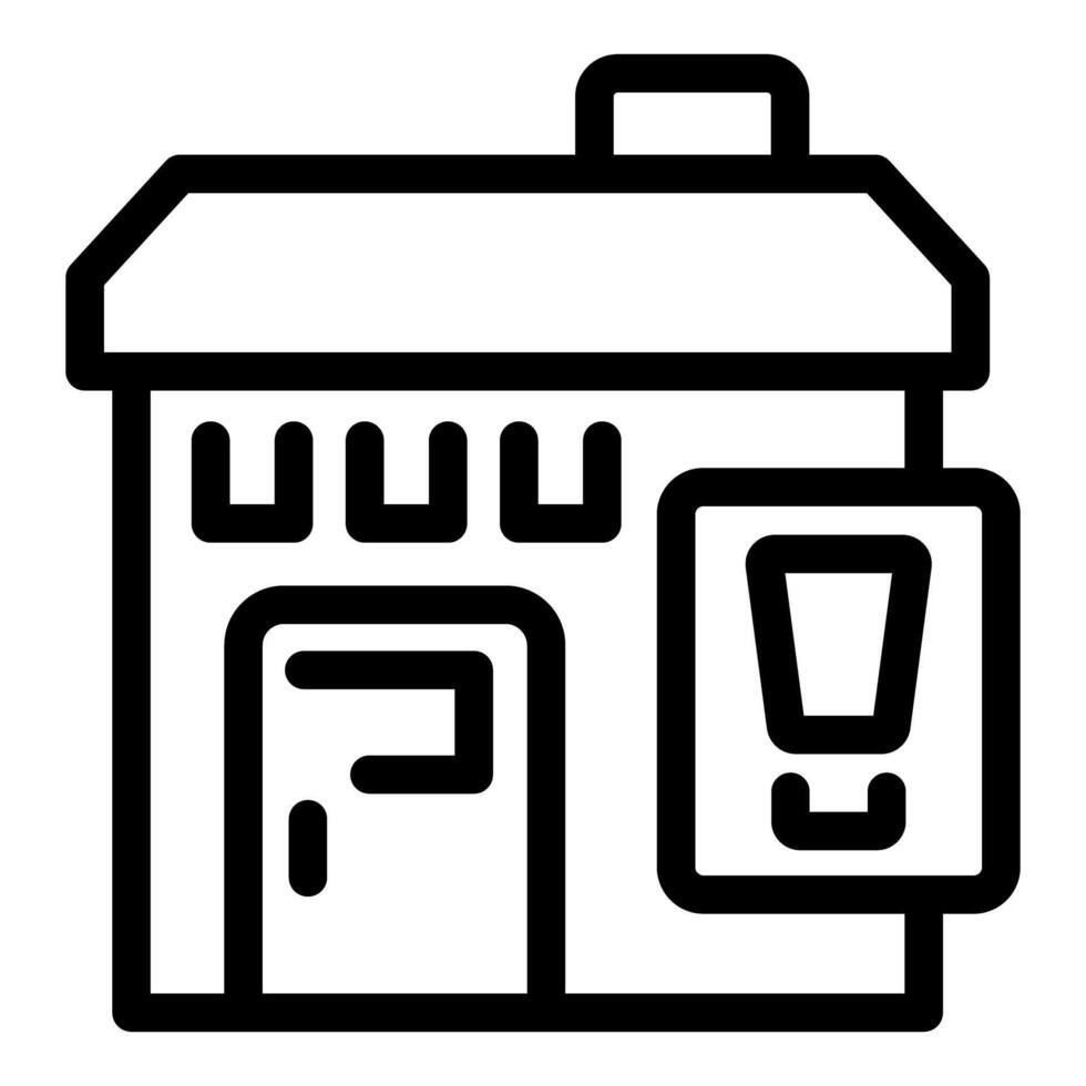 Cafe building facade showing takeaway service available vector