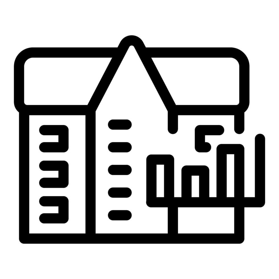 Architect presenting new sustainable building project with growing graph vector