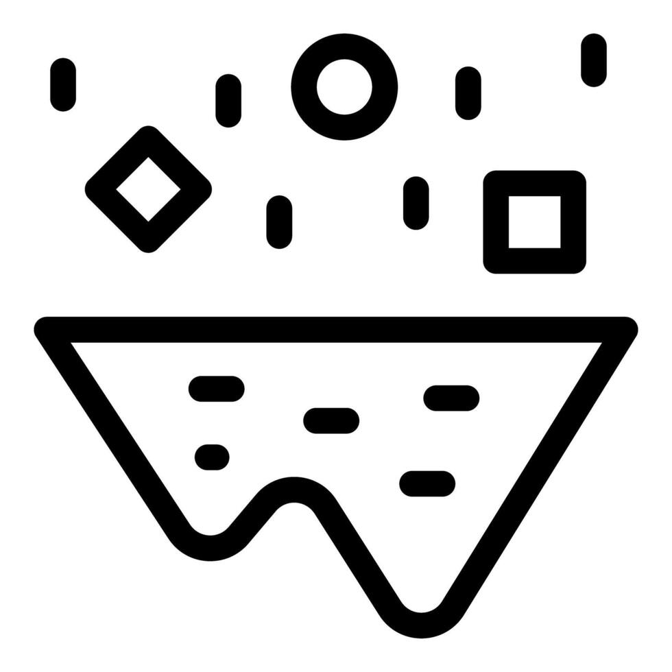 Data falling into data lake icon showing big data concept vector