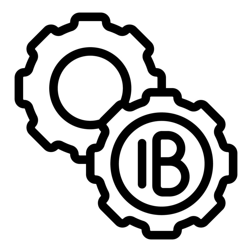 International business gear integration collaboration teamwork concept vector