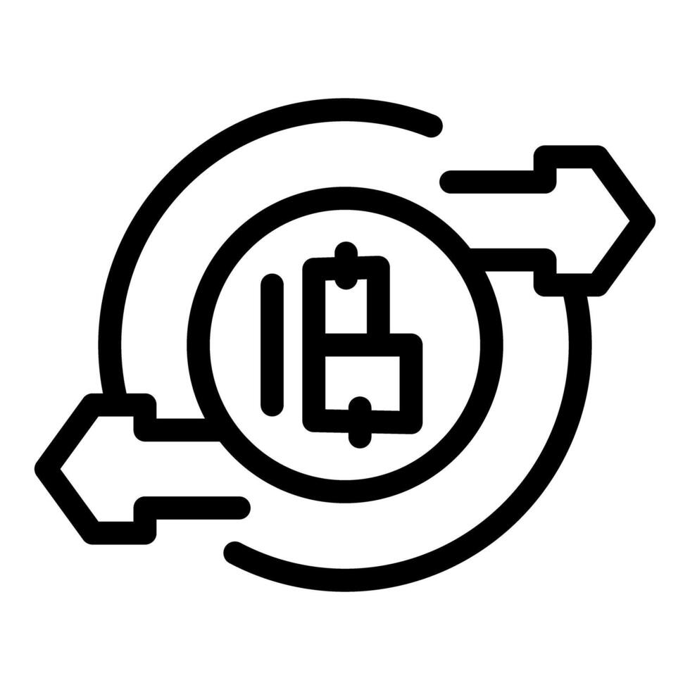 Data exchange system integrating business processes icon vector