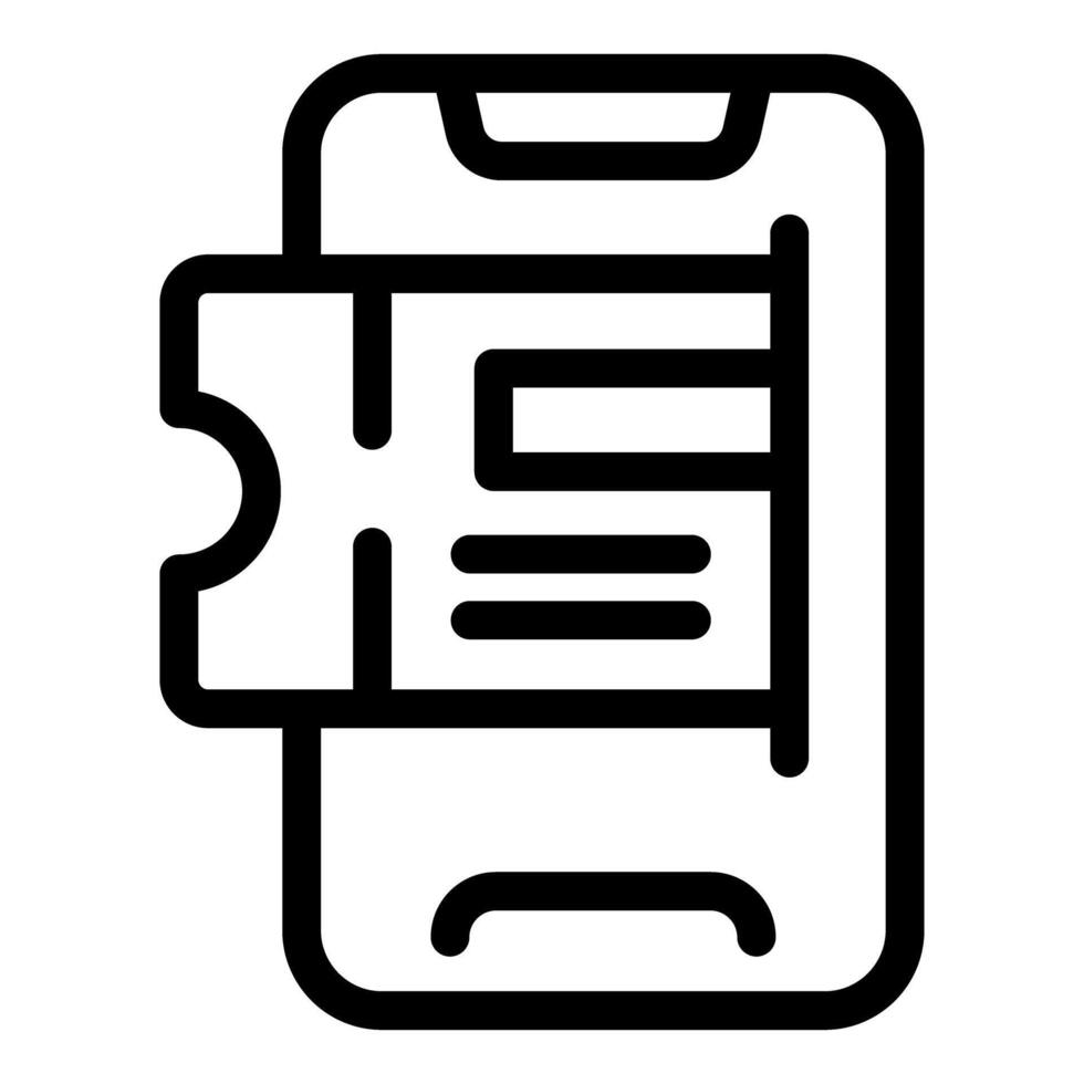 Smartphone showing online ticket for event access and digital control vector