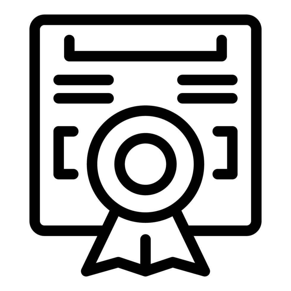 Official document with stamp and ribbon representing quality certification vector