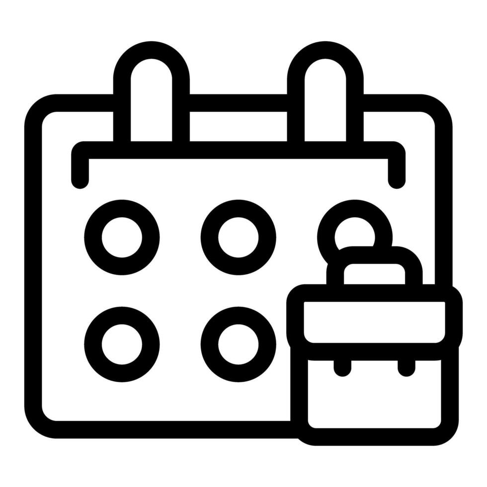 Calendar showing coins stacked on top of full shopping bag for finance management vector