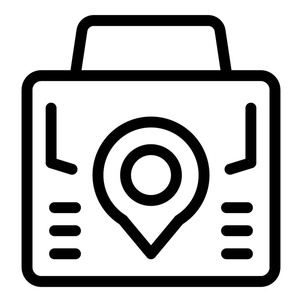 Delivery service app showing location of order on smartphone screen vector