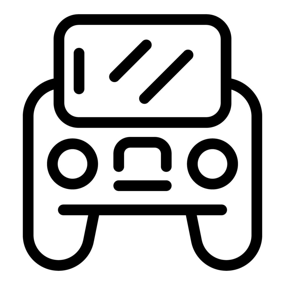 Drone remote control with screen for live and fpv piloting vector