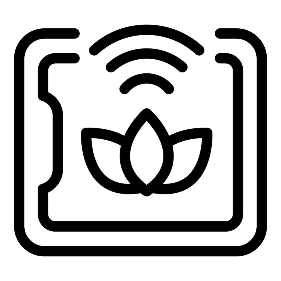 Online yoga studio offering live streaming meditation class vector
