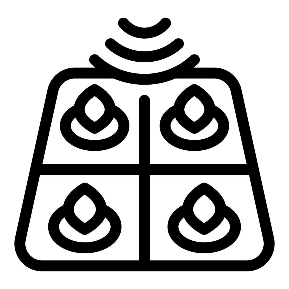 Smart stove sending wifi signal for remote control vector