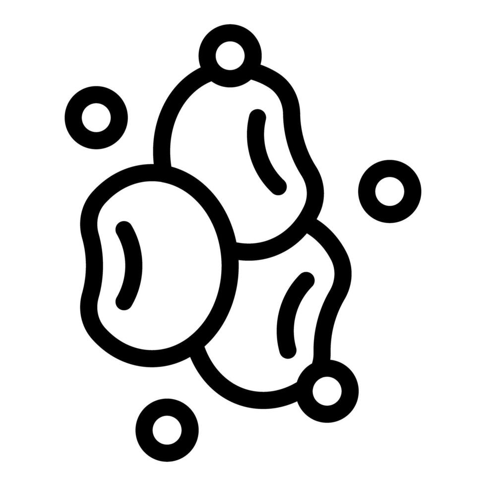 Chemical reaction icon showing molecules combining vector