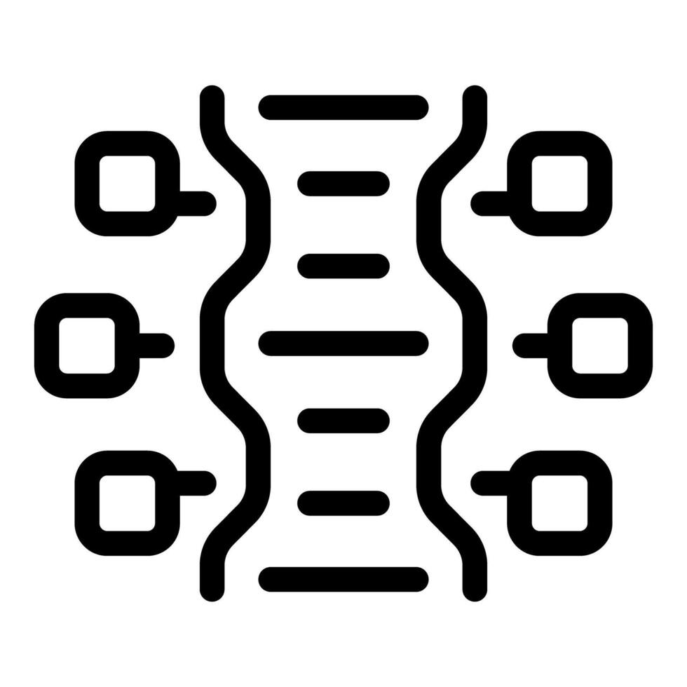 Blockchain technology connecting blocks in a secure and decentralized network vector