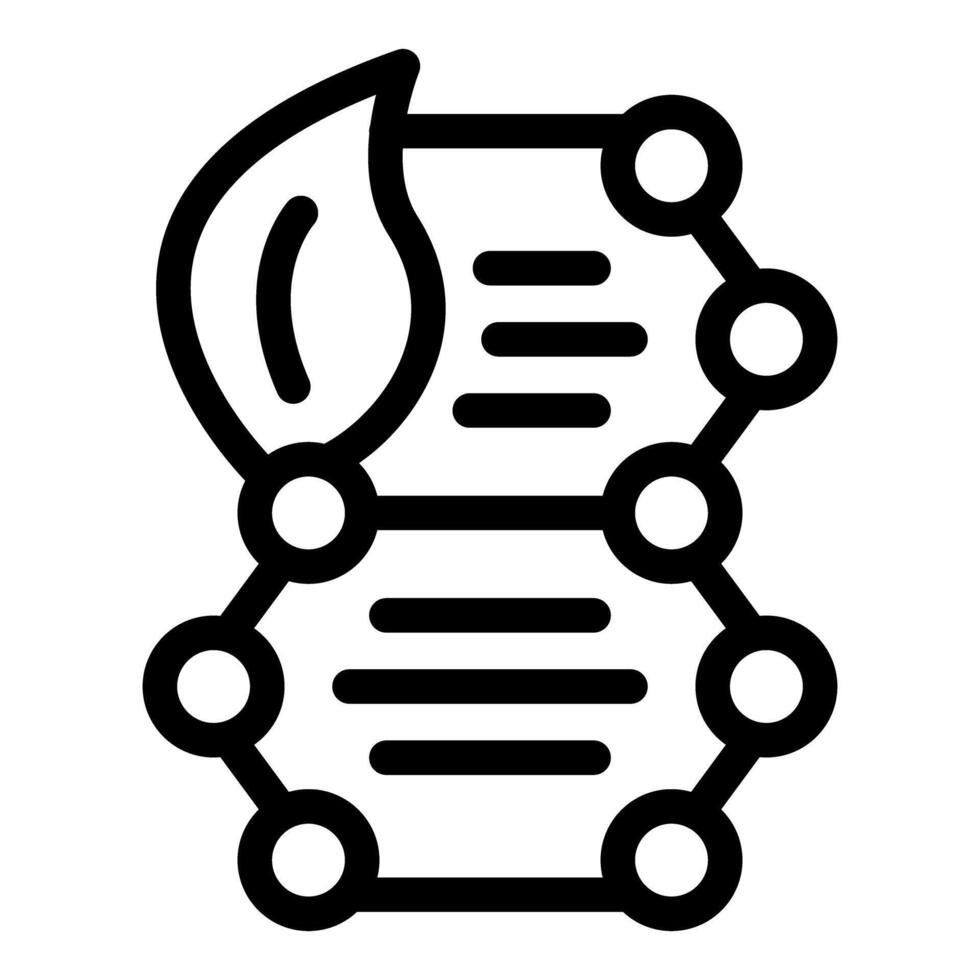 Eco friendly production with leaf icon on chemical structure vector