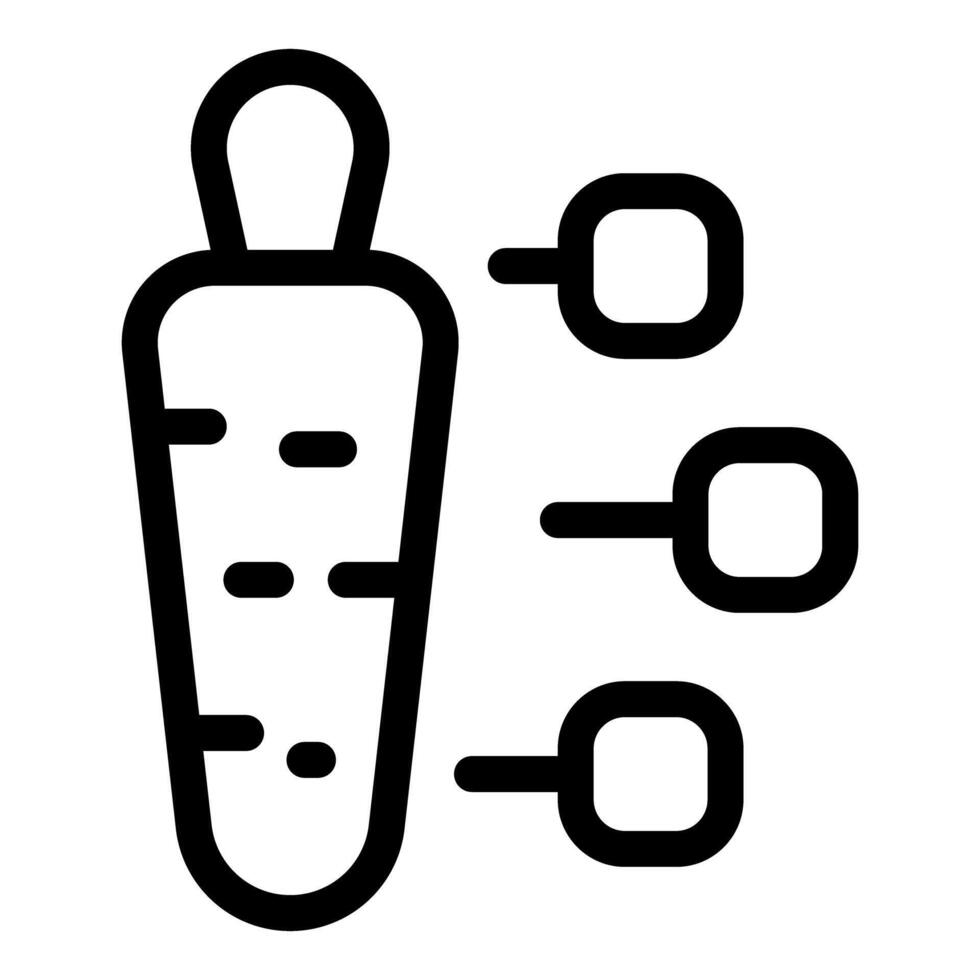 Data analysis chart showing results with three key points vector