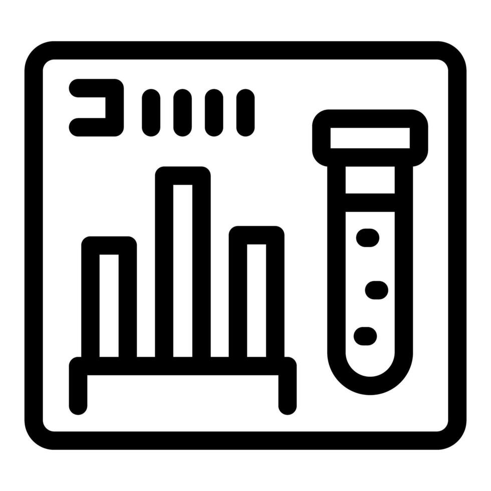 Laboratory data analysis displaying growing statistics results vector