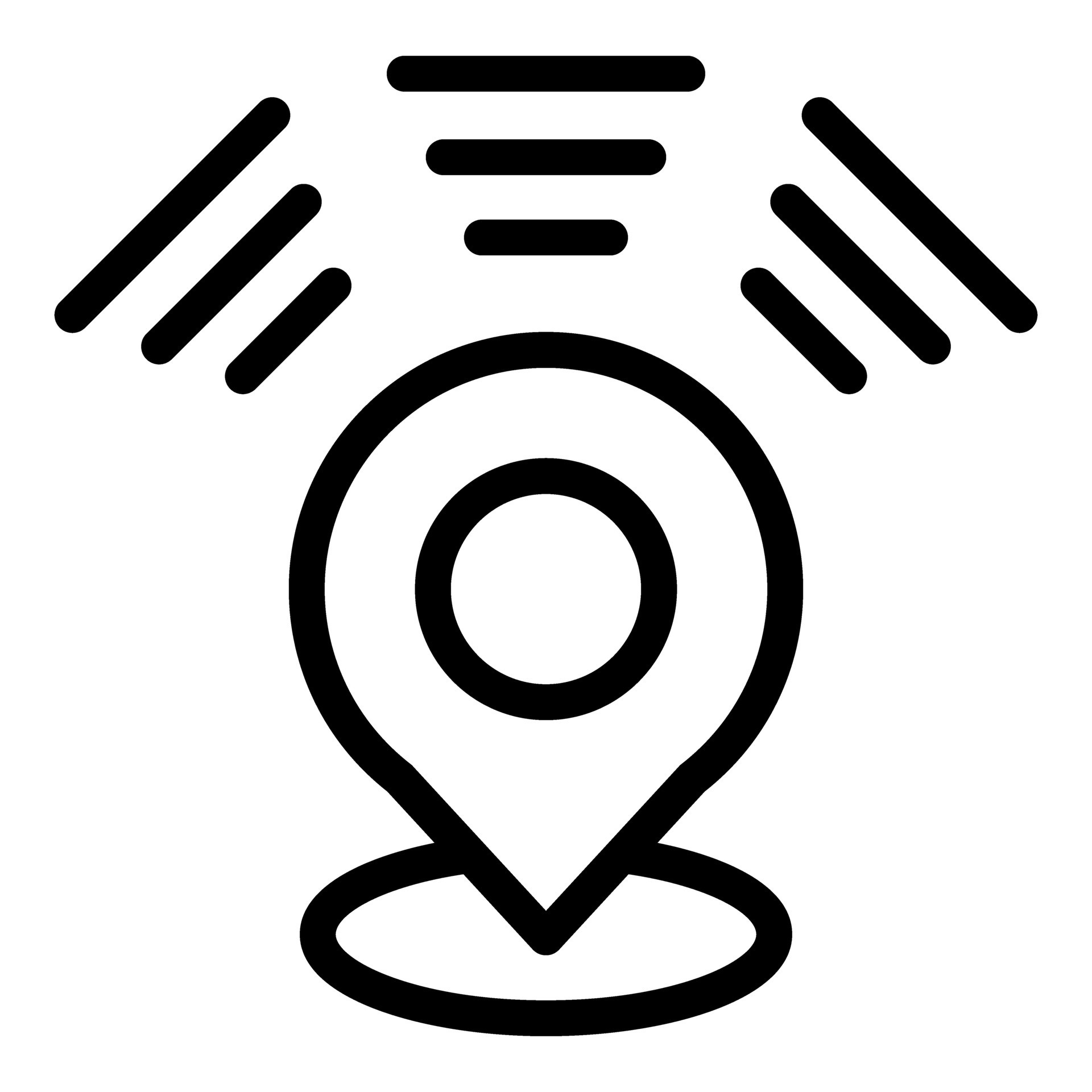 Location pin sending signals indicating position on map 47438916 Vector