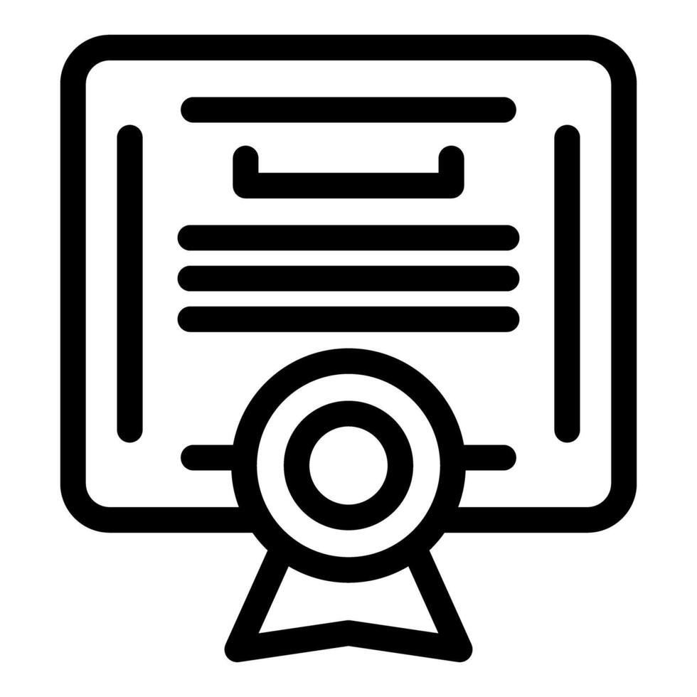 Official document with approving stamp icon showing agreement vector