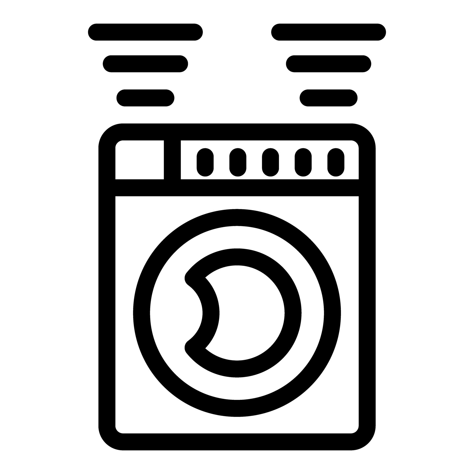 Washing machine making noise icon depicting malfunction 47438956 Vector