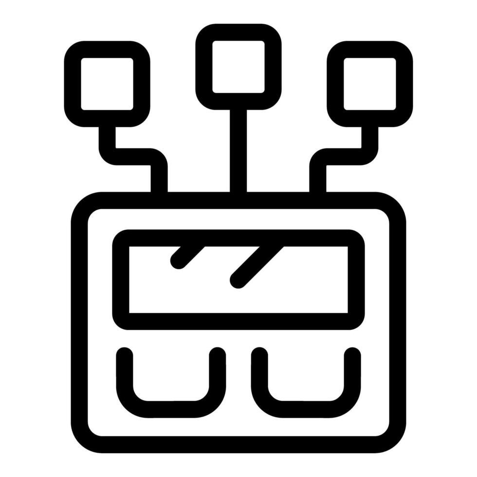 Cable car cabin icon representing mountain transport system vector