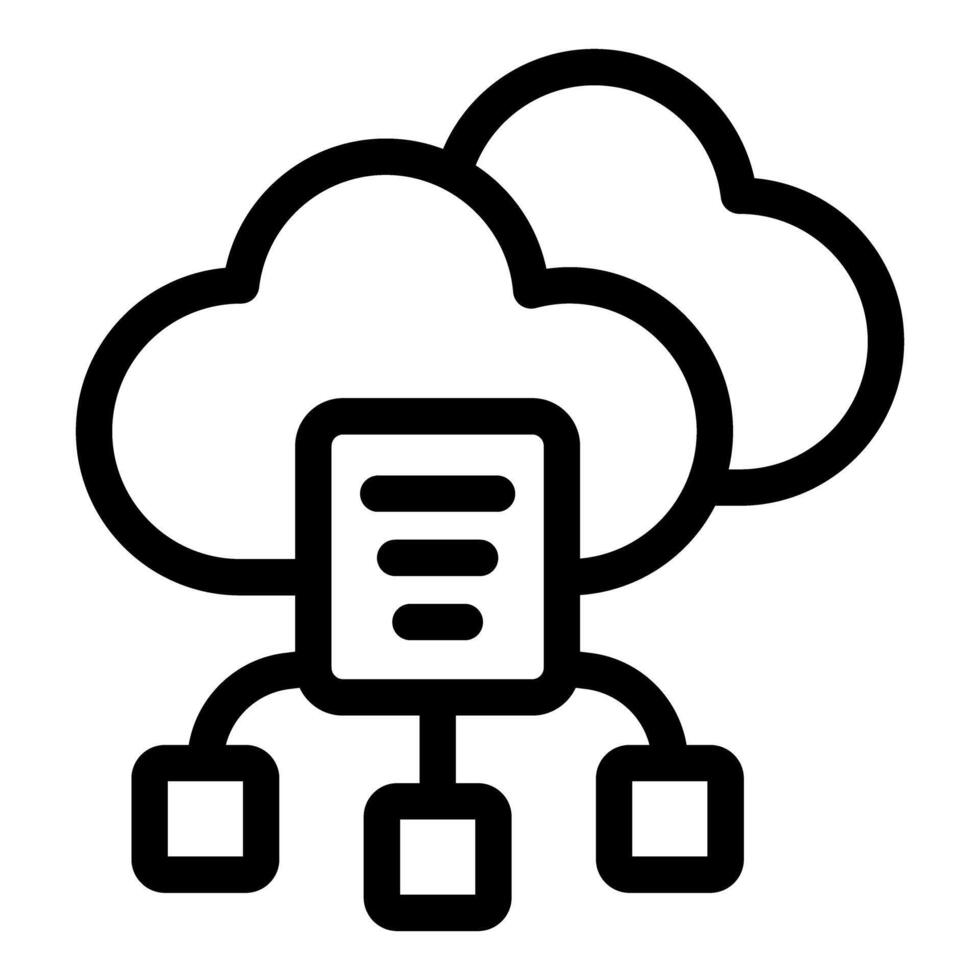 Cloud computing data storage sharing icon symbol vector