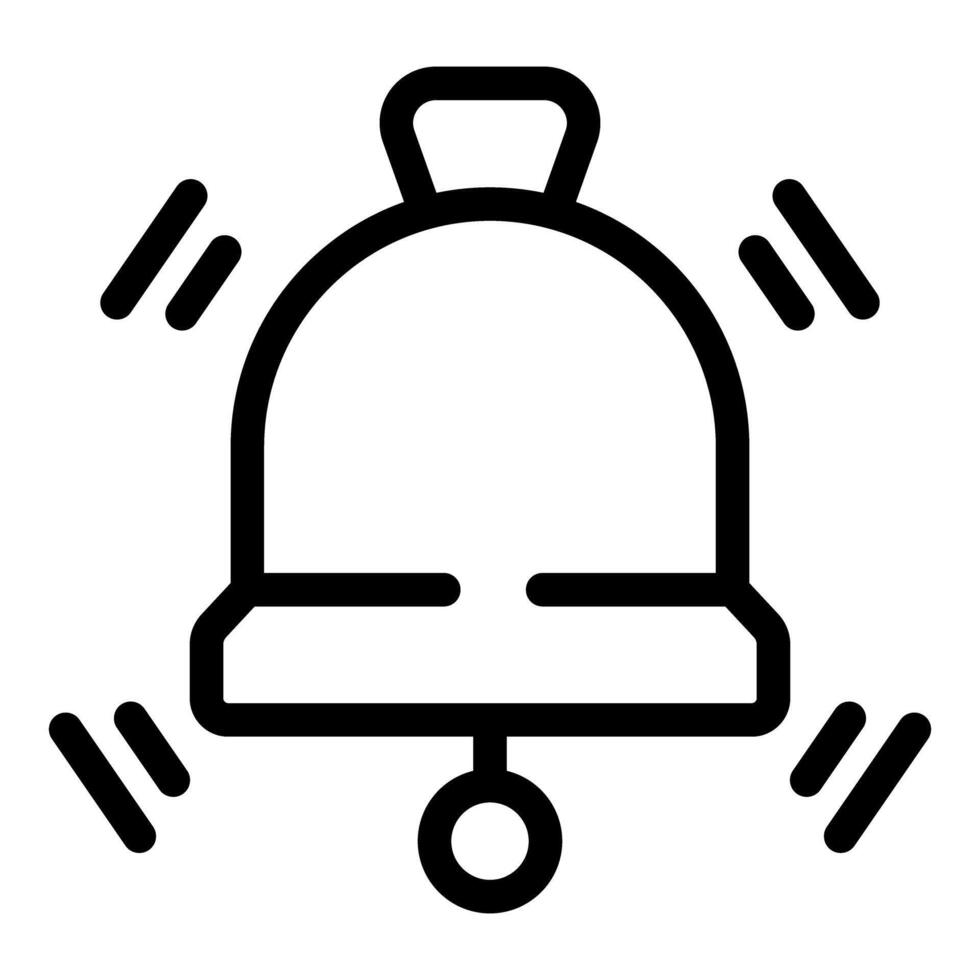 Alarm bell ringing icon for notification and alert vector