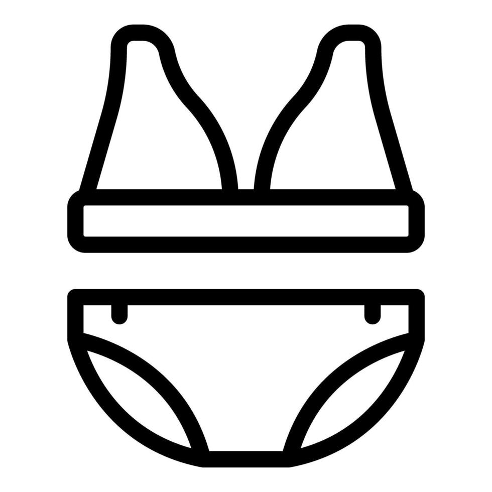 Bikini swimsuit icon representing summer vacation and beachwear vector