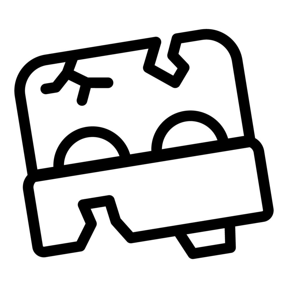 Broken egg carton showing food waste vector