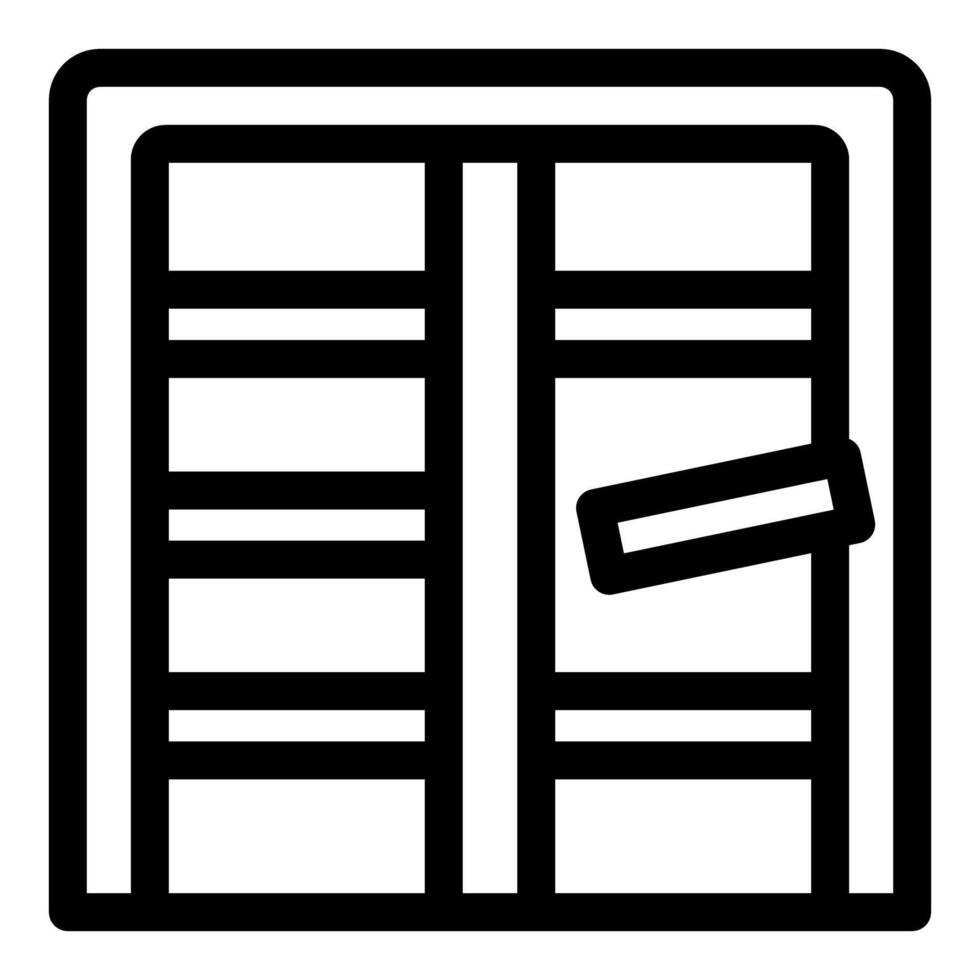 Empty vending machine with closed shutter presenting blank label vector