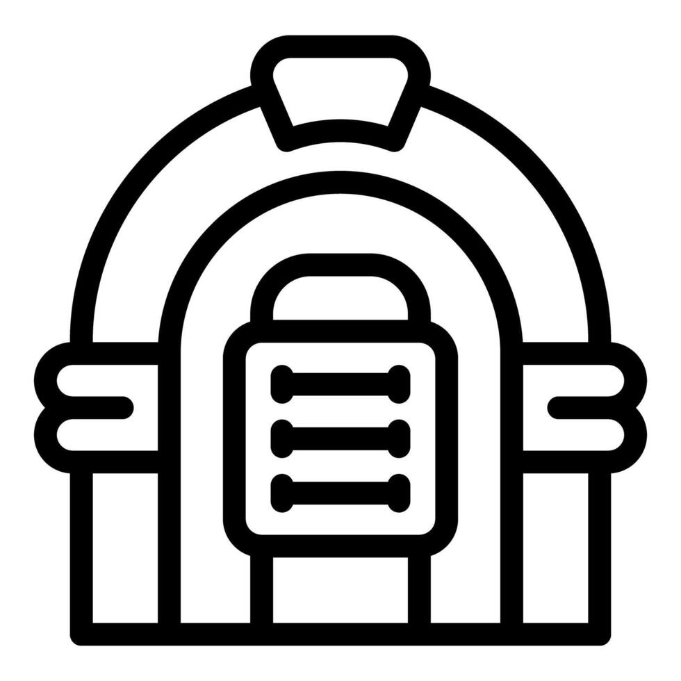 Jukebox showing song selection panel icon outline style vector