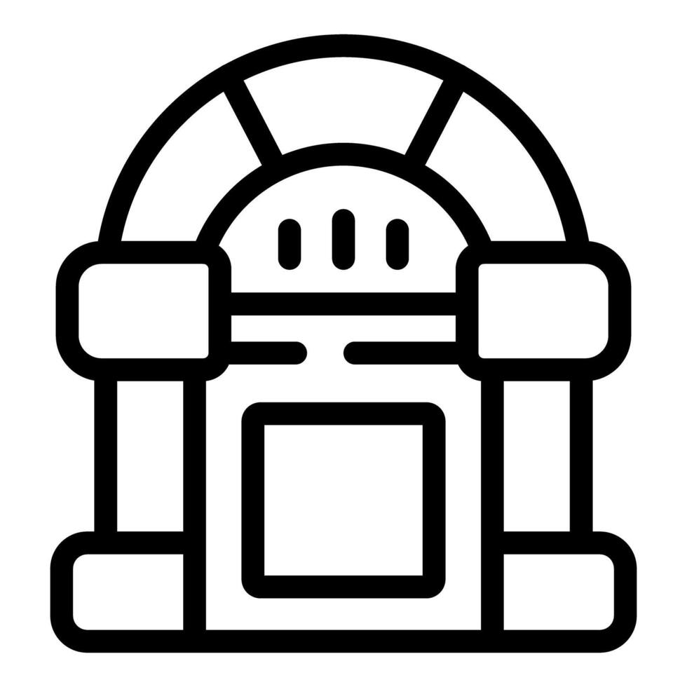Old jukebox displaying colorful lights playing rock and roll music vector