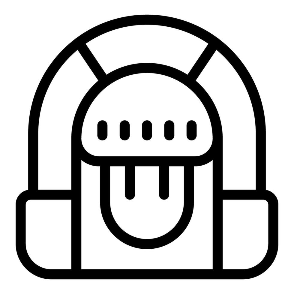 Line icon of a juicer machine preparing healthy juice vector