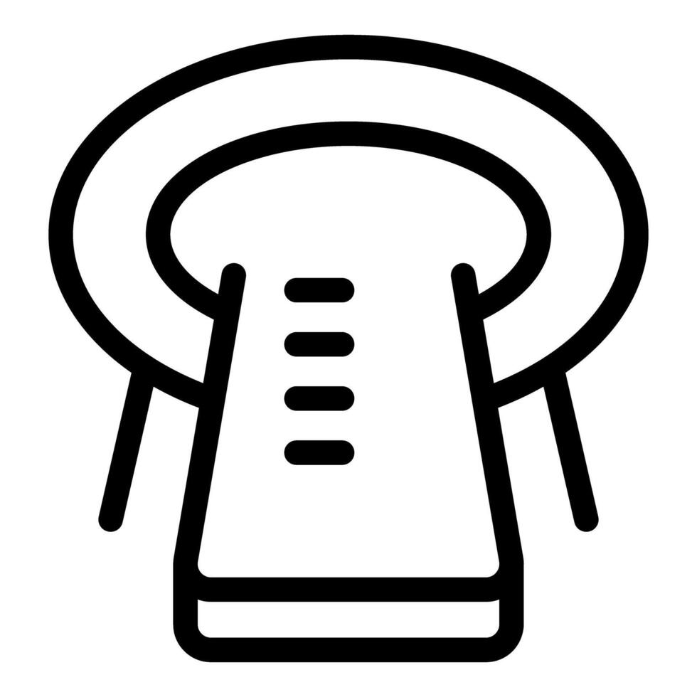 Teleport machine beam receiving platform icon vector