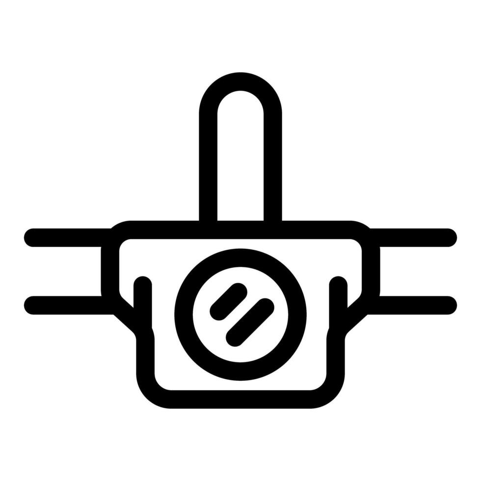Electric spotlight hanging and illuminating with rays of light vector
