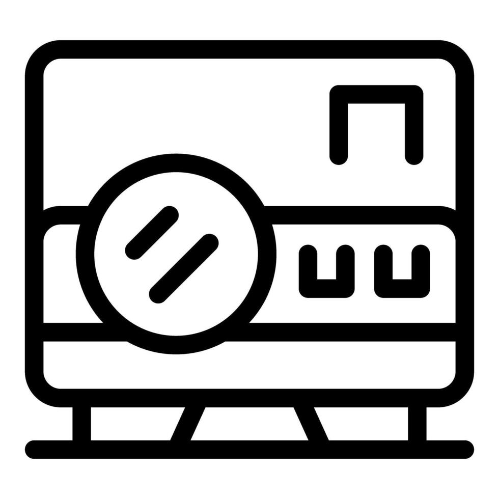 Electric meter showing energy consumption data vector