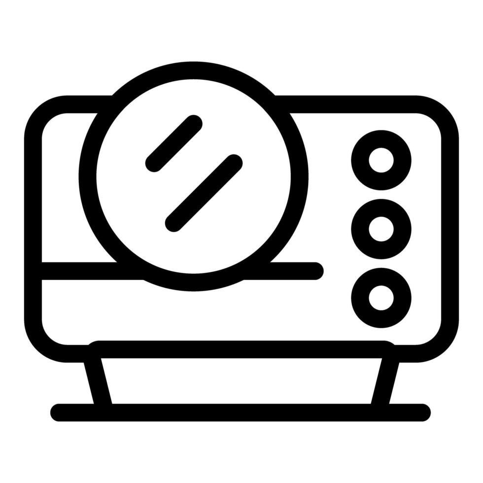 Magnifying glass searching for data on computer screen vector