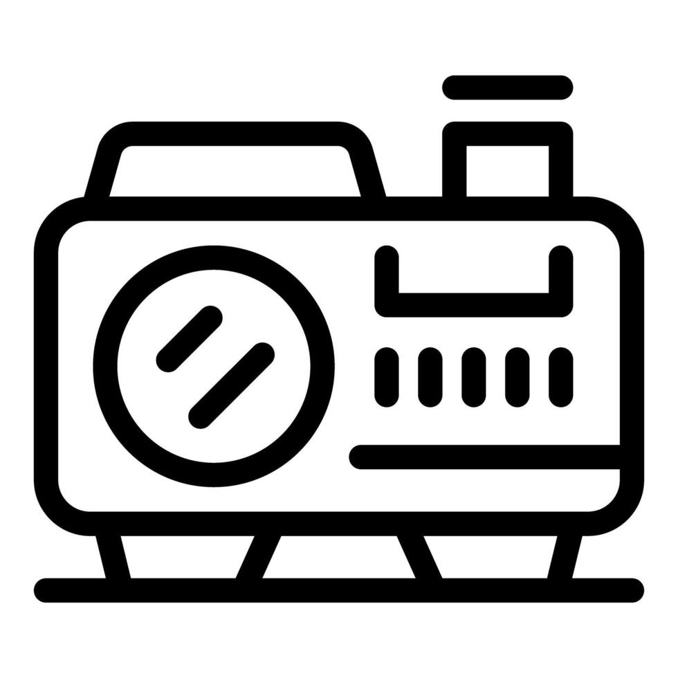 Portable diesel generator providing power during blackout vector