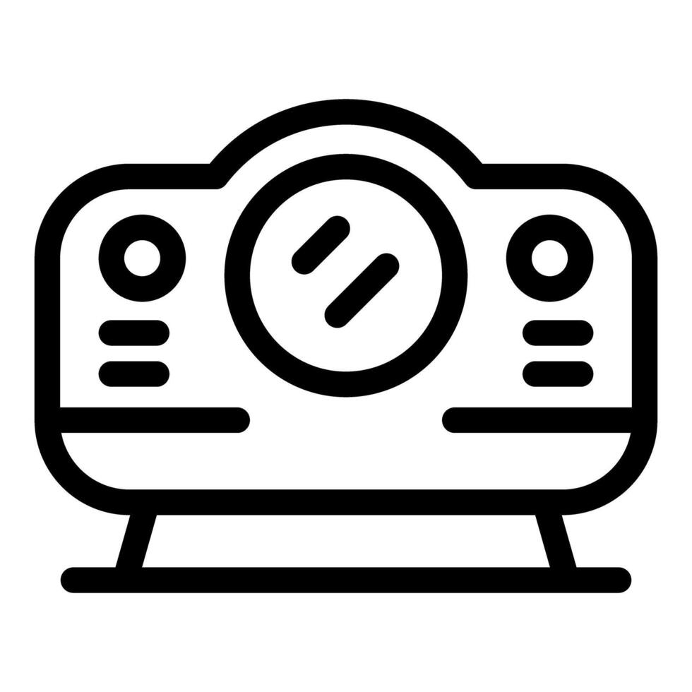Modern radio receiver playing music on white background vector
